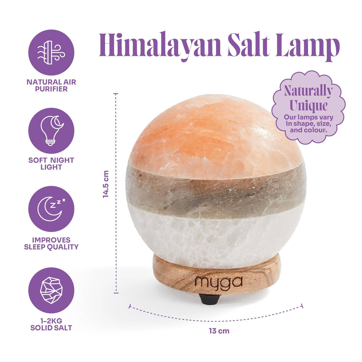 Myga Himalayan Dual Illumination Salt Lamp