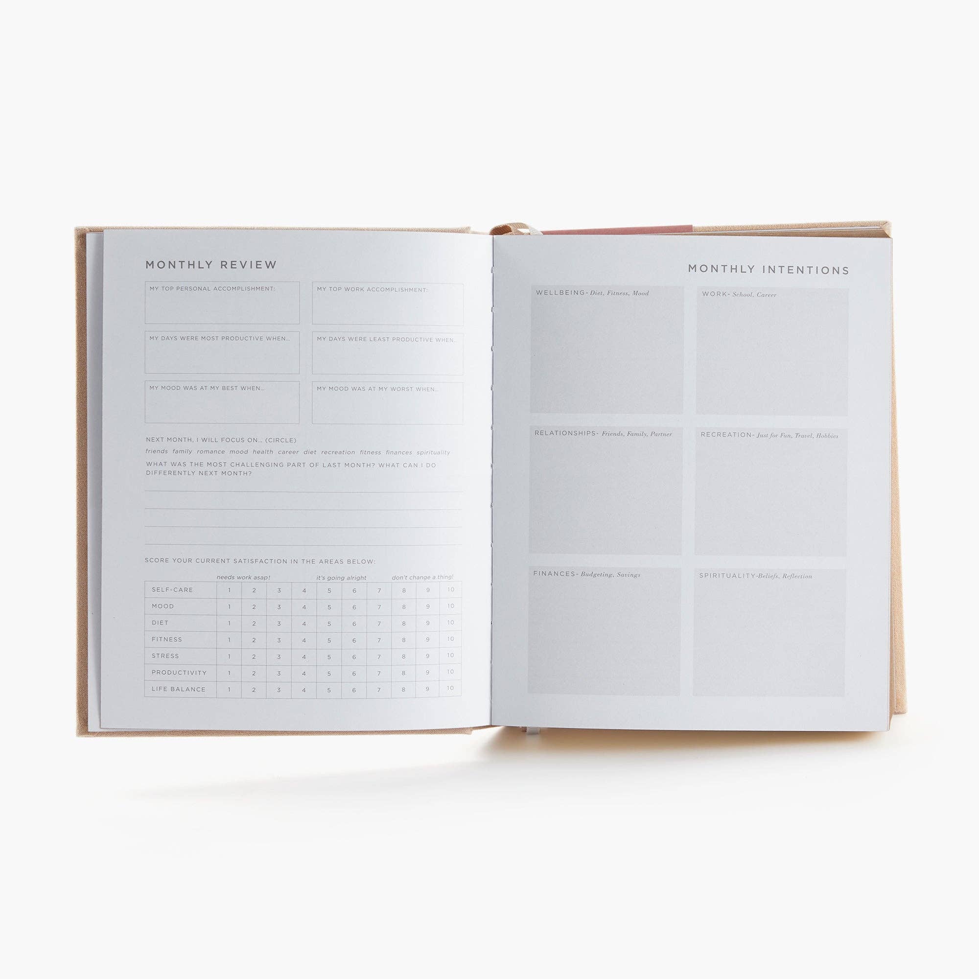 Deluxe Self-Care Journal – Beige